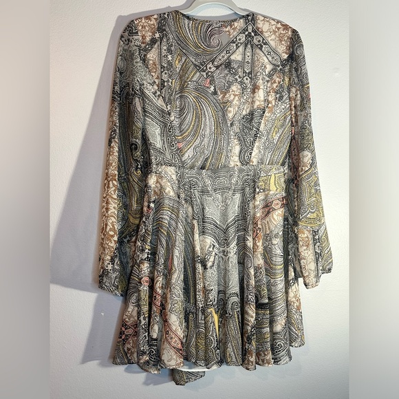 Paisley beaded dress V Christina size small nwt - Picture 3 of 5